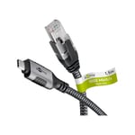 goobay 1,5m Câble USB-C vers RJ45 Ethernet CAT 6 pour une connexion Internet filaire stable avec routeur/modem/commutateur réseau/remplace l’adaptateur USB vers RJ45 / 1 Gbit/s - 70697