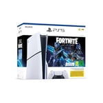 Sony, PlayStation 5 Édition Standard, Fortnite Cobalt Star, PS5 avec 2 Manettes Sans Fil DualSense, Couleur : Blanche