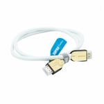 Supra HDMI 2.1 UHD8K, HDMI-kabel med stöd för 8K HDR, vit 5 meter