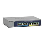 NETGEAR (MS108UP) Switch 2.5 Gigabit | 8 Ports Multi-Gigabit | 4 Ports PoE++ Ultra60 | 4 Ports PoE+, Budget PoE de 230 W, Installation Bureau ou Mur
