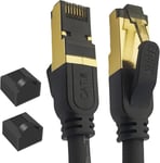 Câble Réseau Cat.8 Lan Rj45 Cable Ethernet 40G-2Ghz Compatible Avec Modem, Routeur, Switch Gigabit, Smart Tv, Console De Jeu, Ordinateur Portable Pc (2,5 Mètres)[CAB4193688]