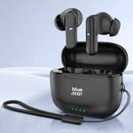 Blue Star Écouteurs Sans Fil Contrôle Tactile et Étui de charge avec Dragonne